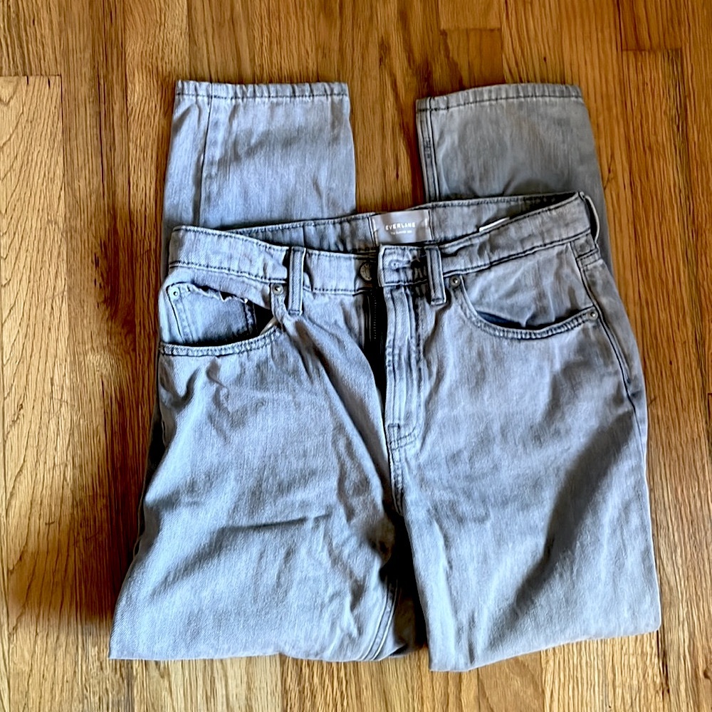 Everlane gray summer straight leg jeans size 4